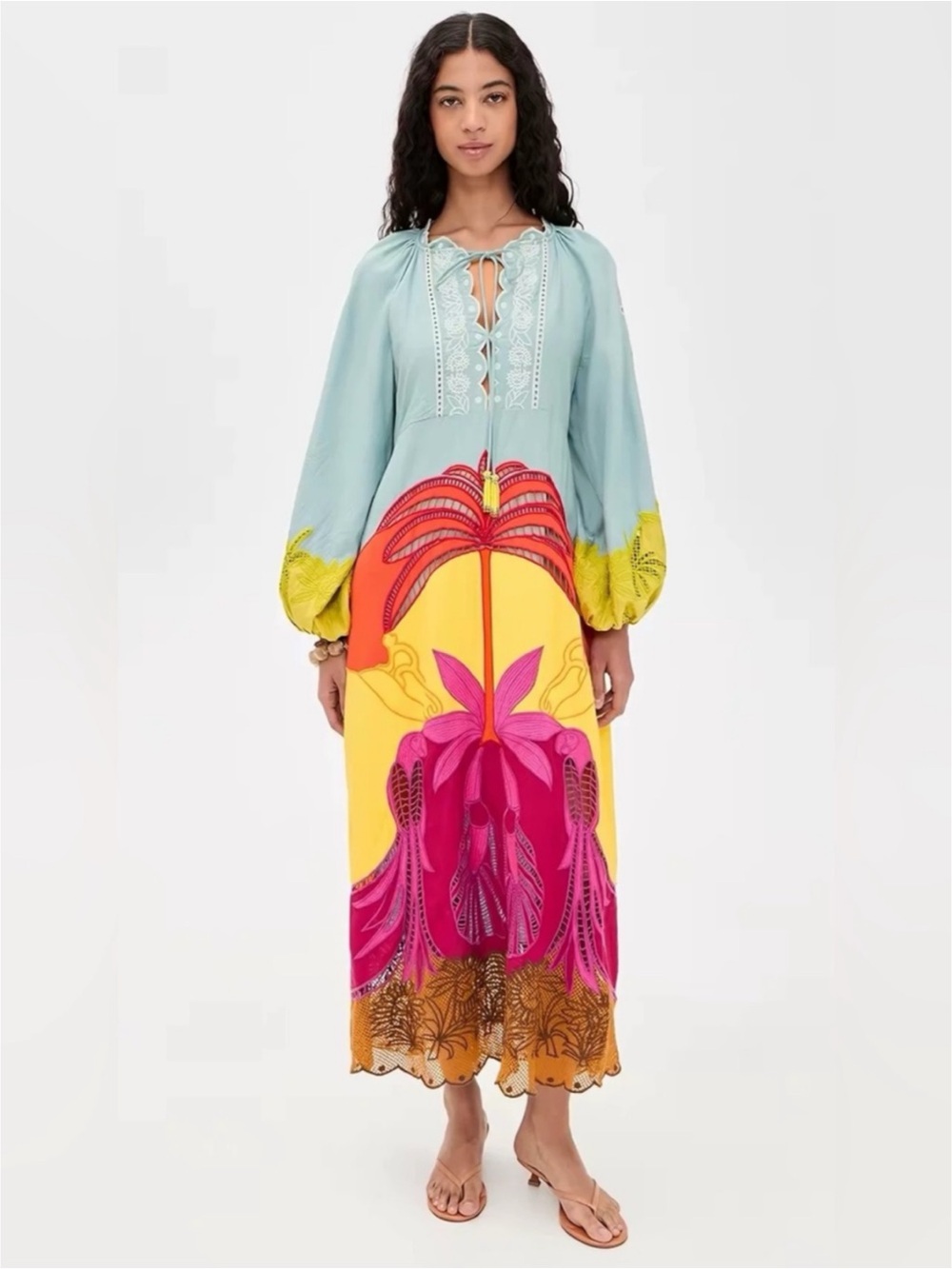 Farm Rio Usiacuri Multicolor Richelieu Maxi Dress